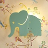 Roommate wandlamp olifant pastel blauw groen