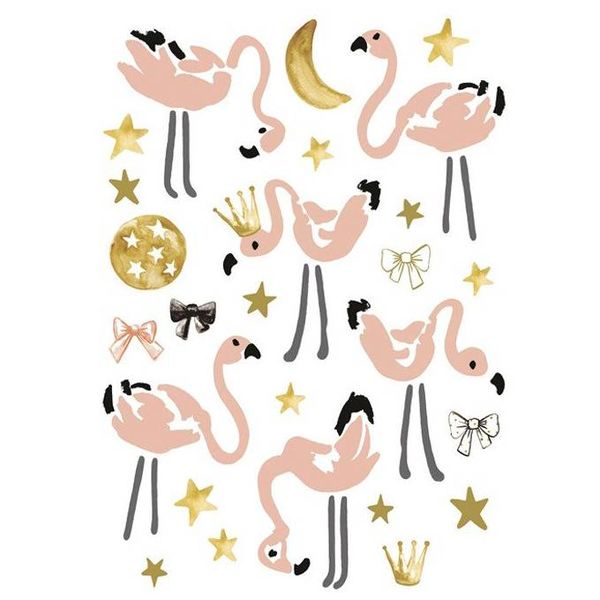 Lilipinso Lilipinso muursticker kinderkamer flamingo's