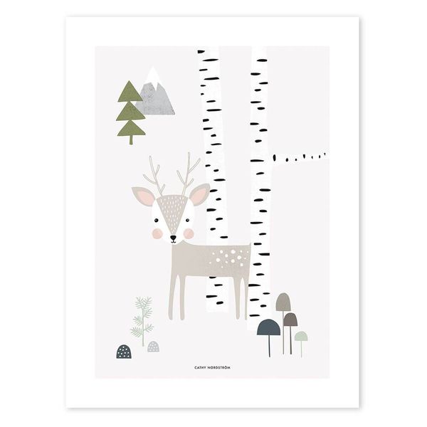 Lilipinso Lilipinso kinderposter woodland hertje