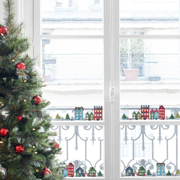 Nouvelles Images Nouvelles Images kerst raamstickers winterse huisjes