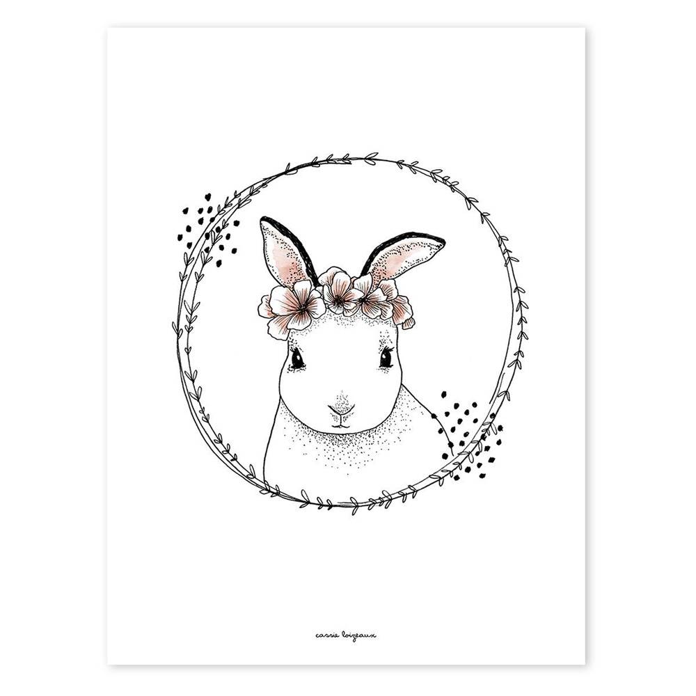 verband Nuttig Interpreteren Lilipinso poster konijn met bloemenkrans | Kidzsupplies