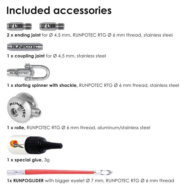 Ø6mm Profi-set glasvezel trekveer 40,60,80m