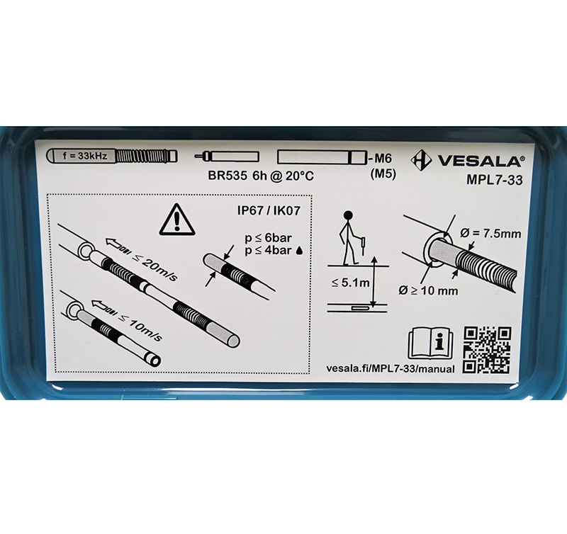Microsonde MPL7-33kHz Ø 7,5 MM - Lengte 115mm