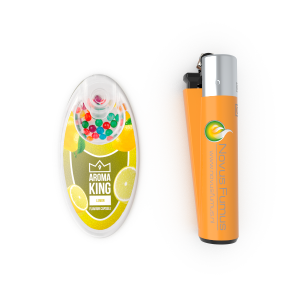 Emballage Aroma King comparé au briquet Clipper