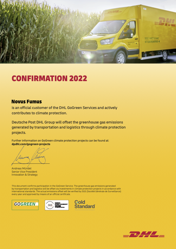 Certificaat DHL GoGreen