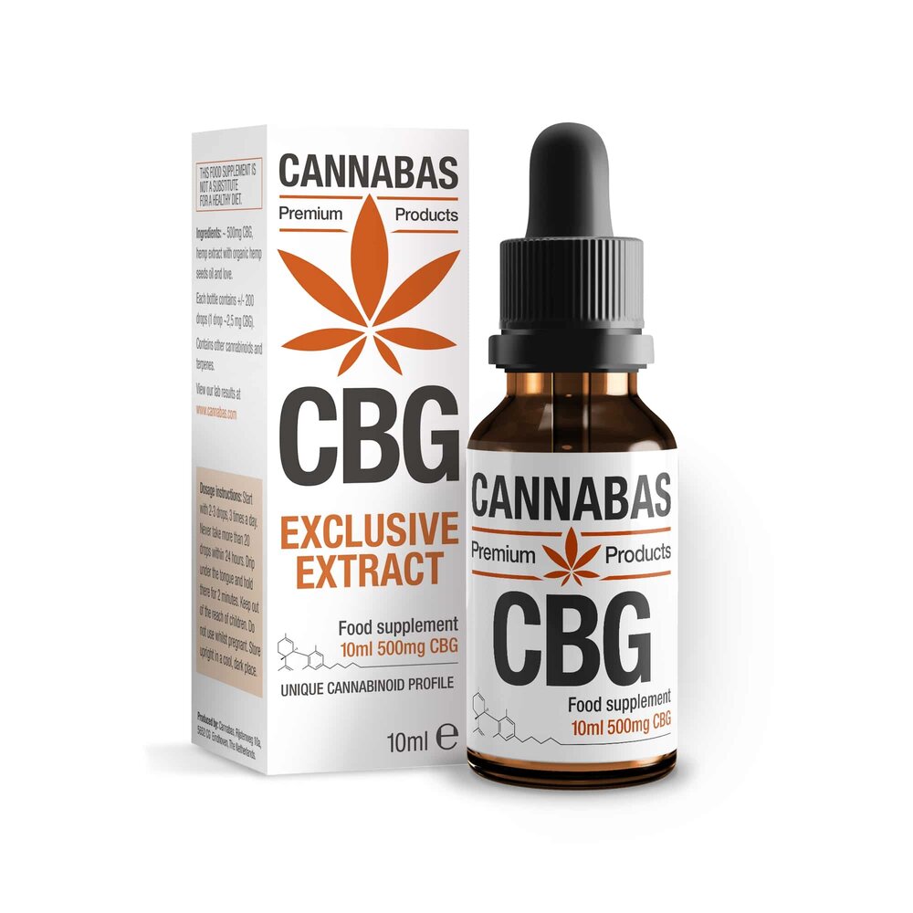 Cannabas Cannabas - Pure Biologische CBG Olie 10ml - 500mg CBG - Koudgeperste Hennepzaadolie Cannabas Cannabas - Pure Biologische CBG Olie 10ml - 500mg CBG - Koudgeperste Hennepzaadolie