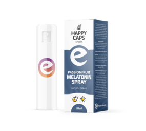 Happy Caps Spray de Mélatonine à la Fruit de la Passion Happy Caps Spray de Mélatonine à la Fruit de la Passion