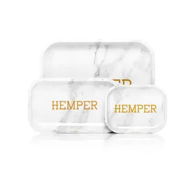 HEMPER LuksusowaRolling Tray w kolorze marmurowej bieli HEMPER LuksusowaRolling Tray w kolorze marmurowej bieli