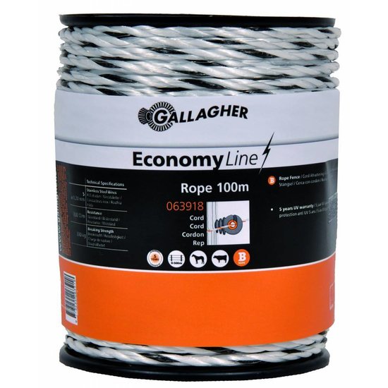 Gallagher EconomyLine cord wit 100 m