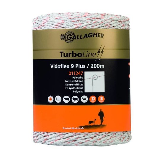 Gallagher Vidoflex 9 Turboline Plus wit 200 m