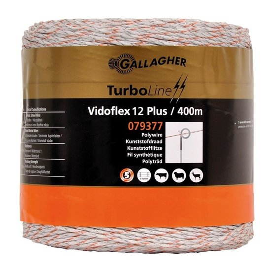 Gallagher Vidoflex 12 TurboLine wit 400 m