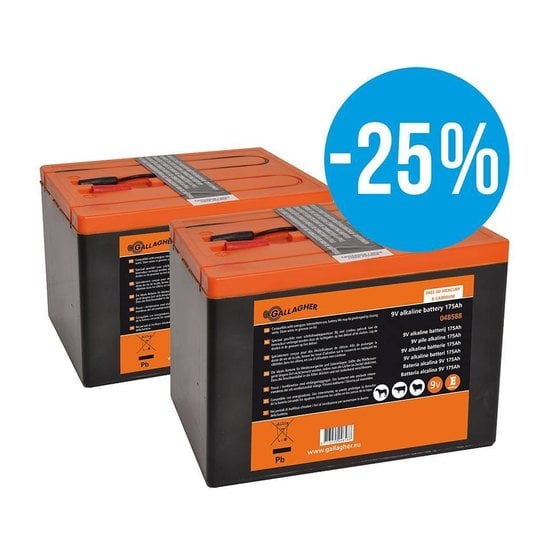 Gallagher Powerpack batterij 9V/175Ah DUOPACK