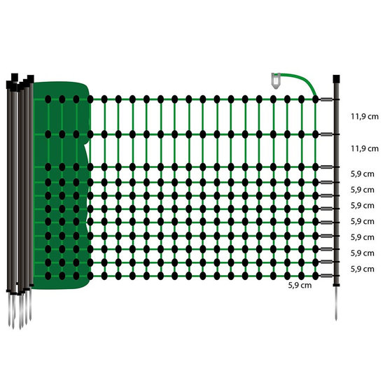 Gallagher Hobbynet groen, enkele pen 65 cm