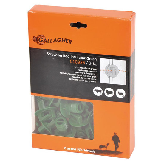 Gallagher Schroefisolator groen ø 6-14 mm 20 st