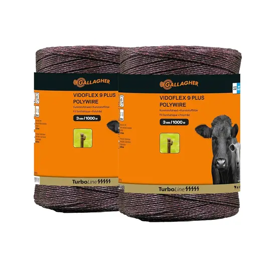 Gallagher Duopack Vidoflex 9 TurboLine Plus terra 2x1000 m