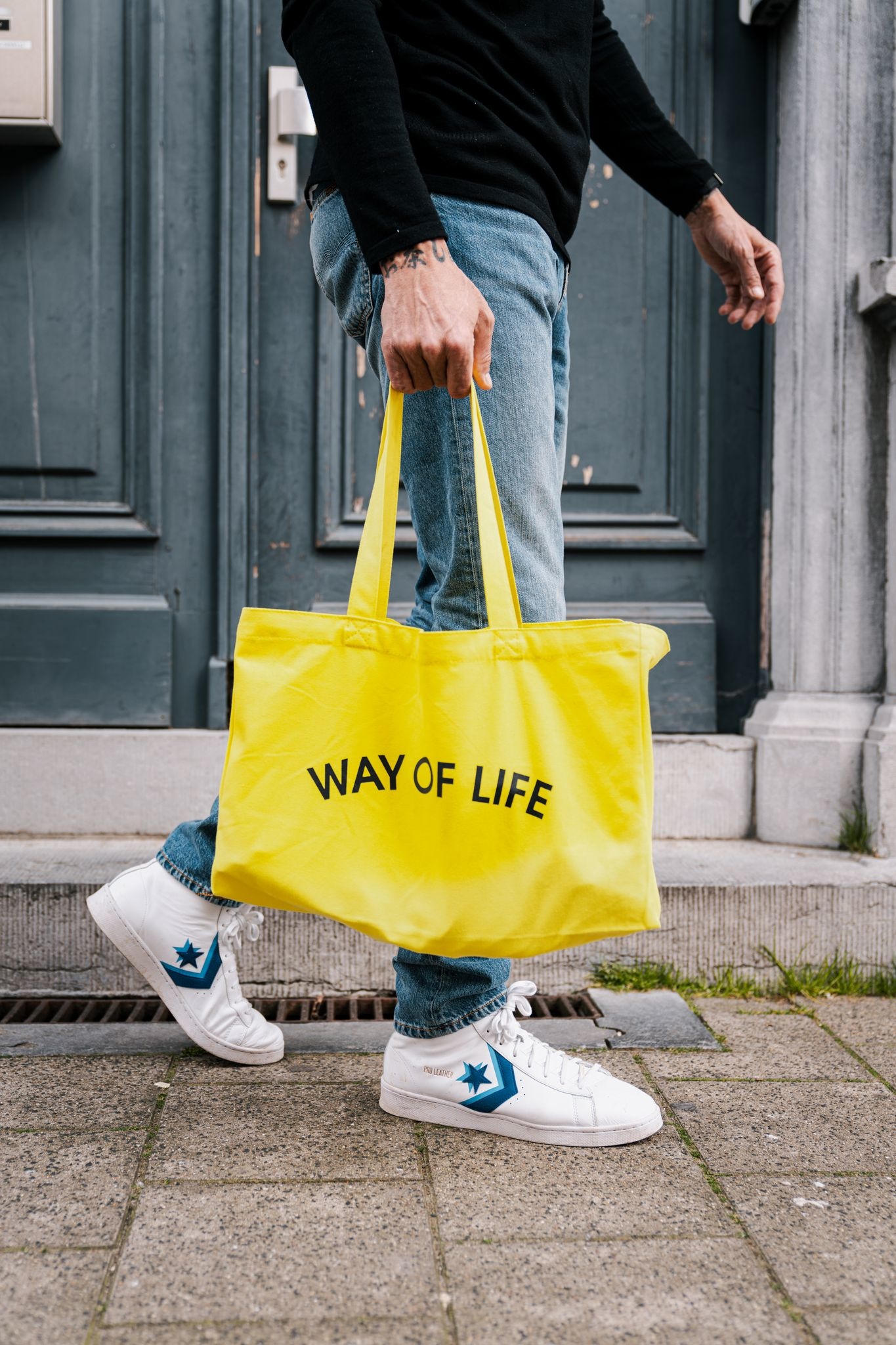 WAY OF LIFE cotton bag (yellow)