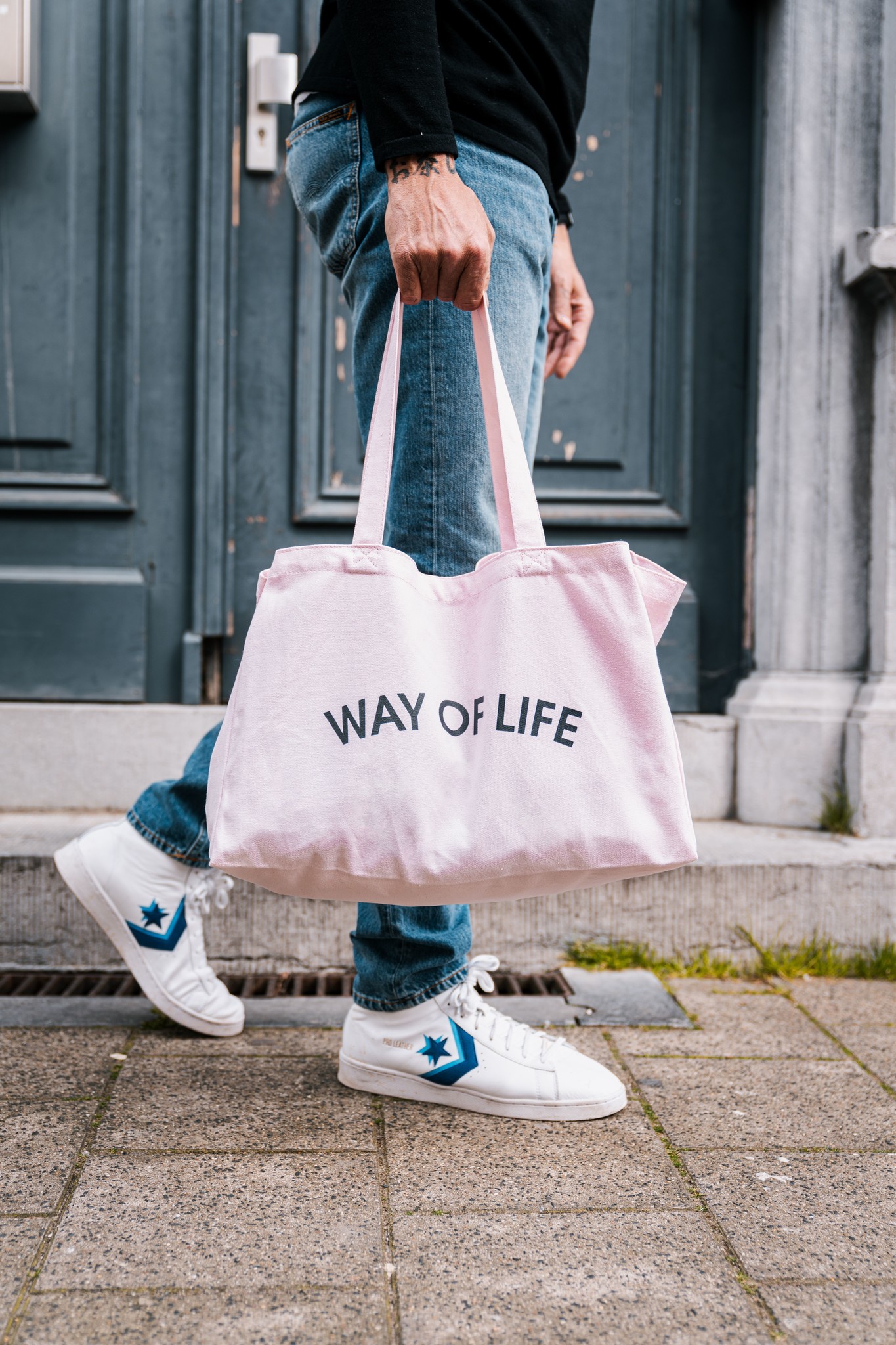 WAY OF LIFE cotton bag (roze)