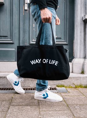 WAY OF LIFE cotton bag (zwart)