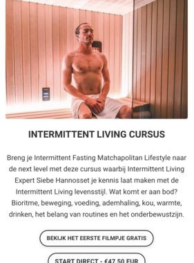 Intermittent Living Course Online (WAY OF LIFE)