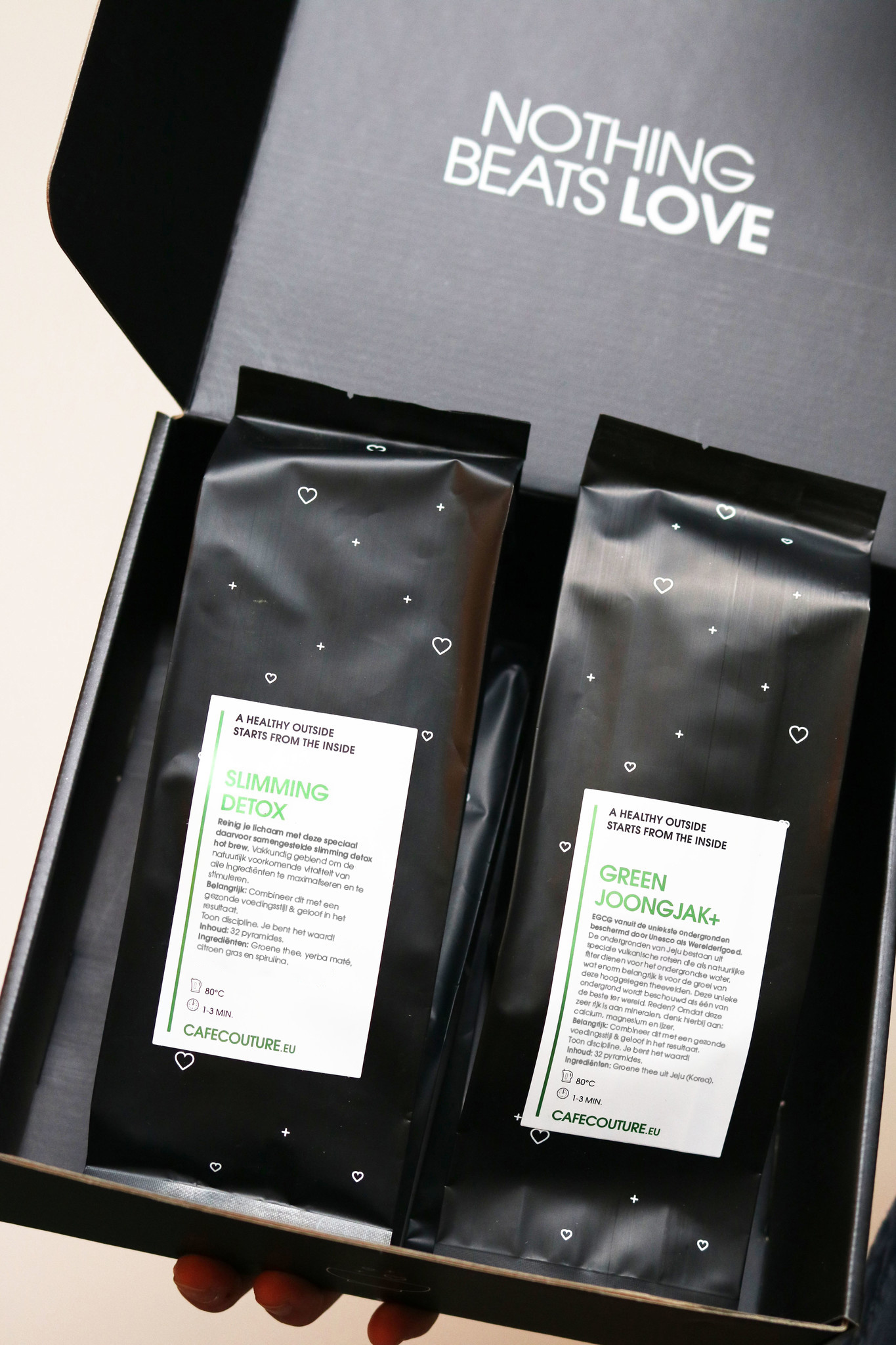 Hot Brew 1X Slimming Detox and 1X Green Joongjak in WAY OF LIFE box