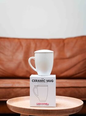 Ceramic tea mug with filter (350 ml)