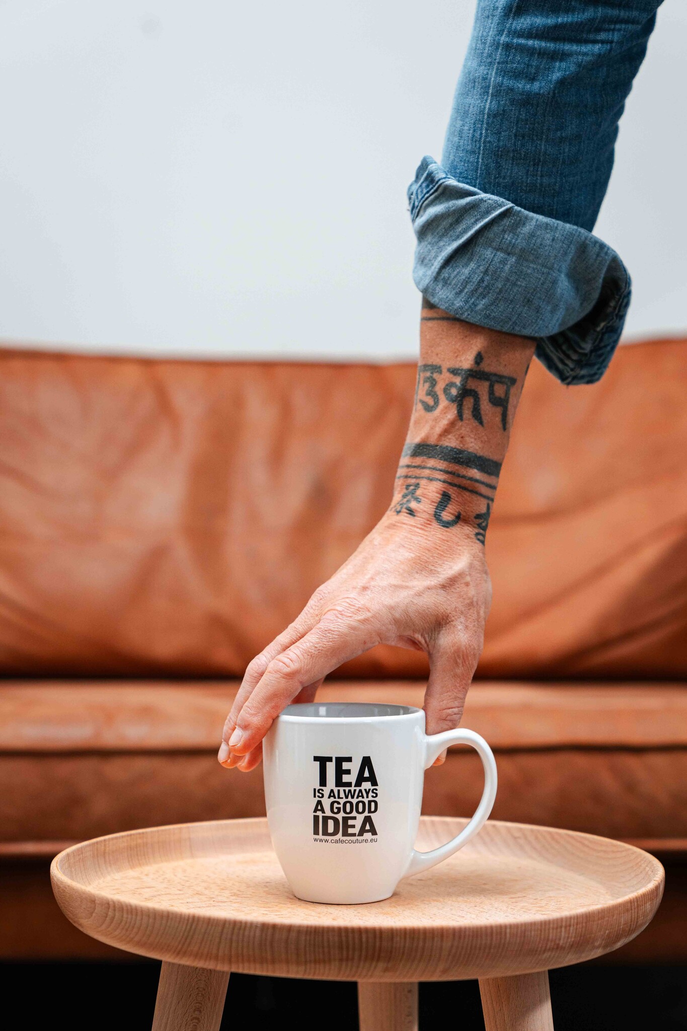 'Love, Peace & Tea is the message' mug