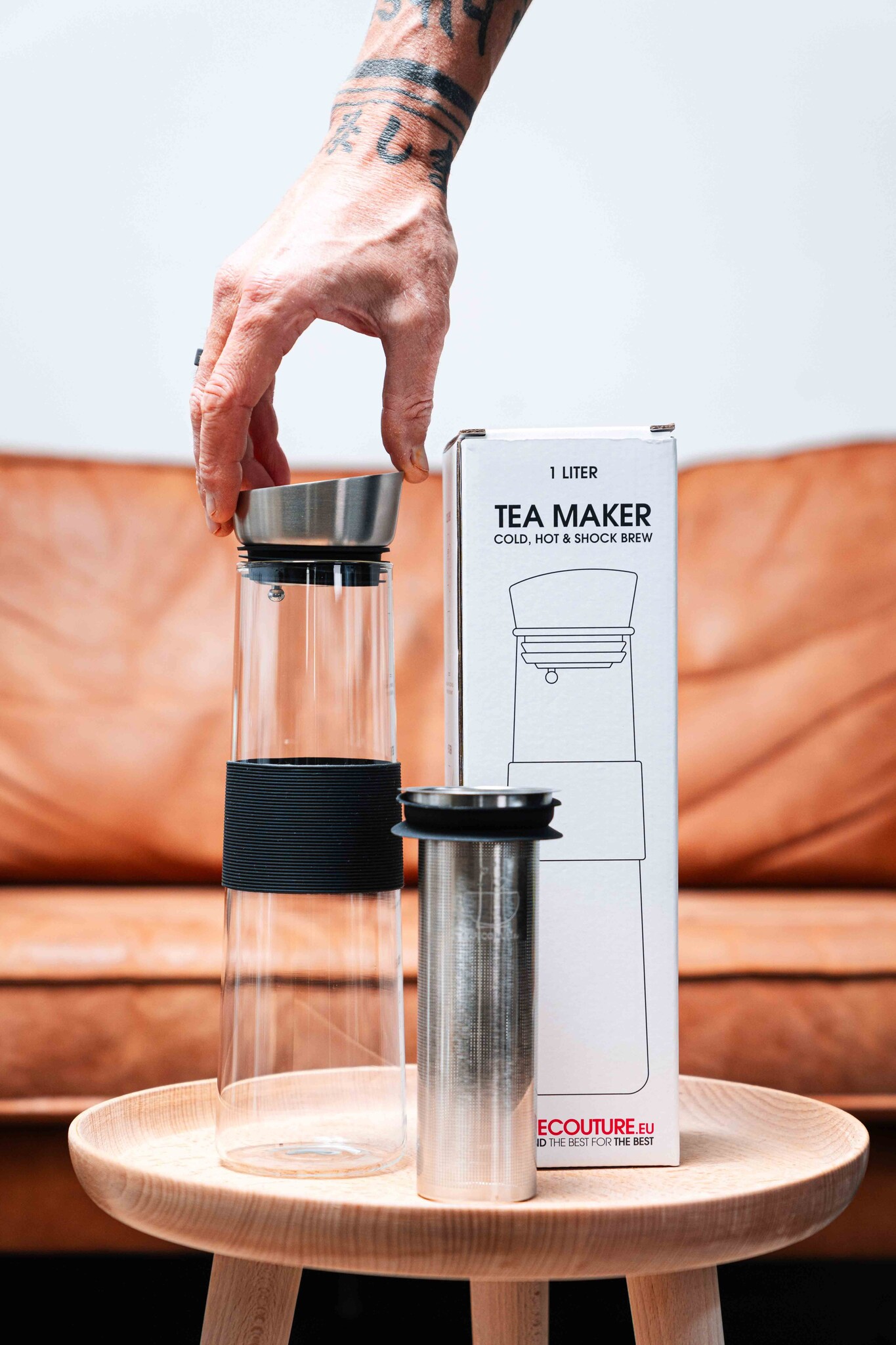 Tea maker for cold-, hot- en shock brew (1 liter)