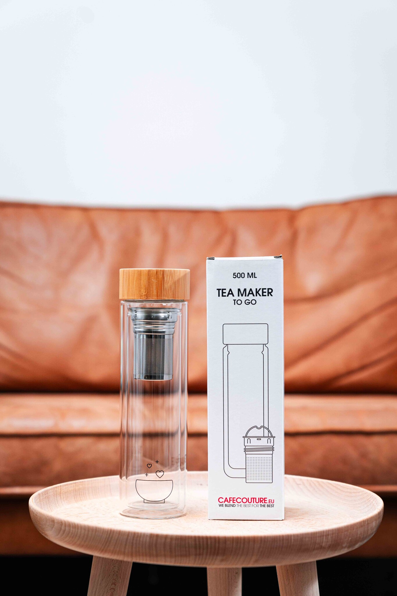 Losse thee glazen travel infuser