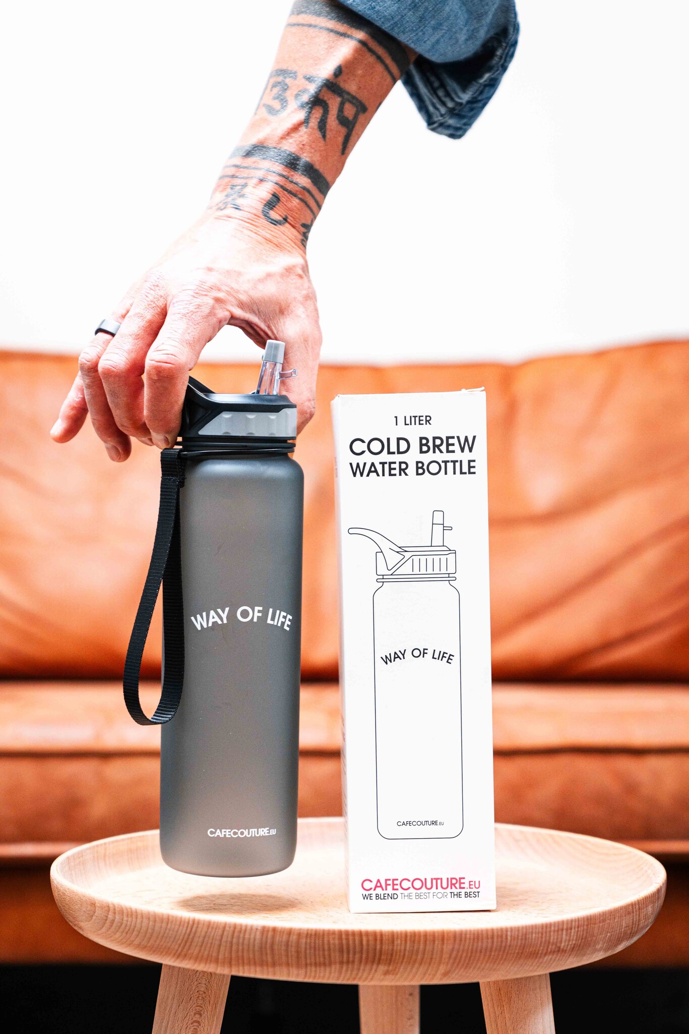 WAY OF LIFE cold brew bottle (1 liter - with straw)