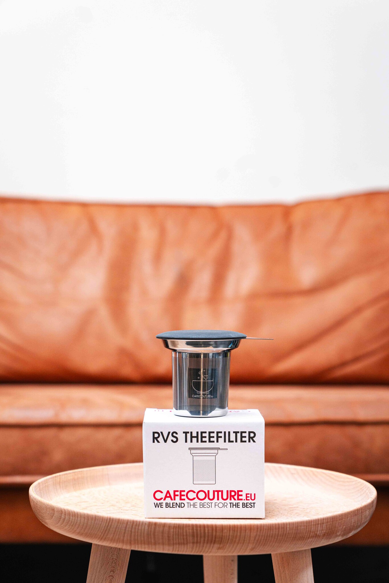 RVS theefilter met enkel handvat