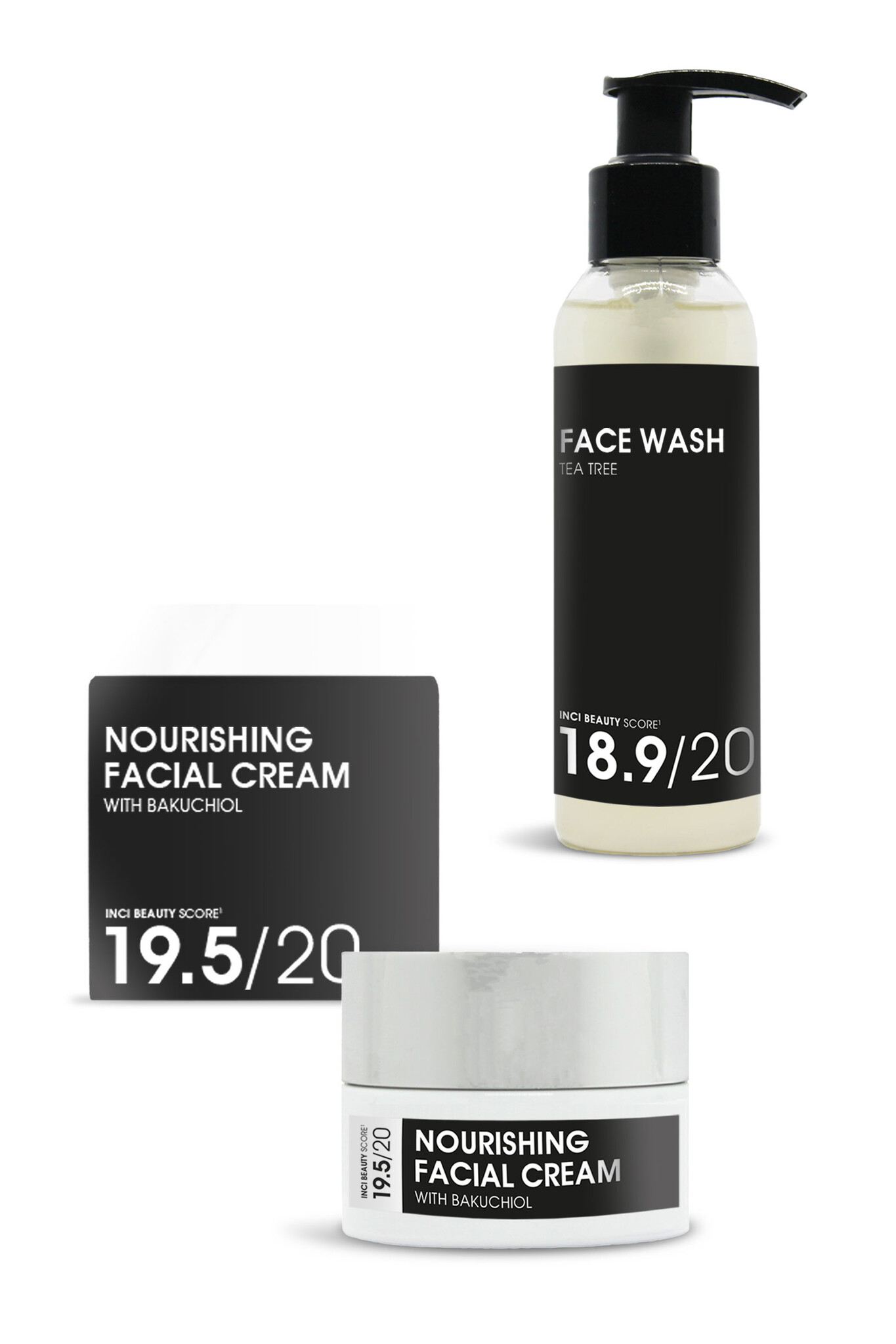 Combi Deal Natural Face Wash & Facial Cream Bakuchiol