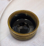Matcha bowl & whisk holder - art shiny brown