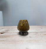 Matcha bowl & whisk houder - art shiny brown