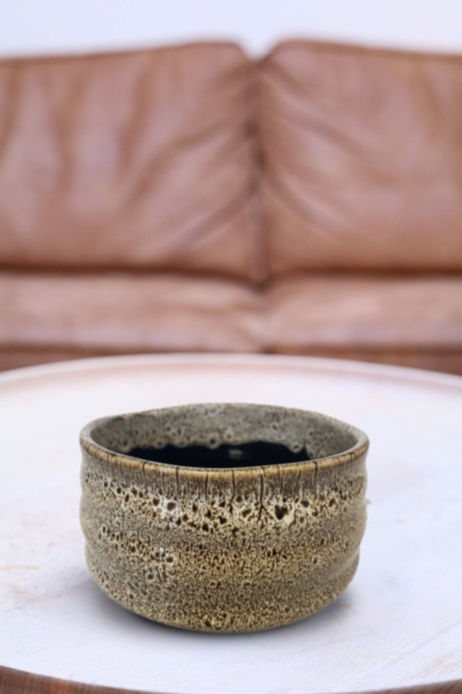 Matcha bowl & whisk holder - art shiny sand