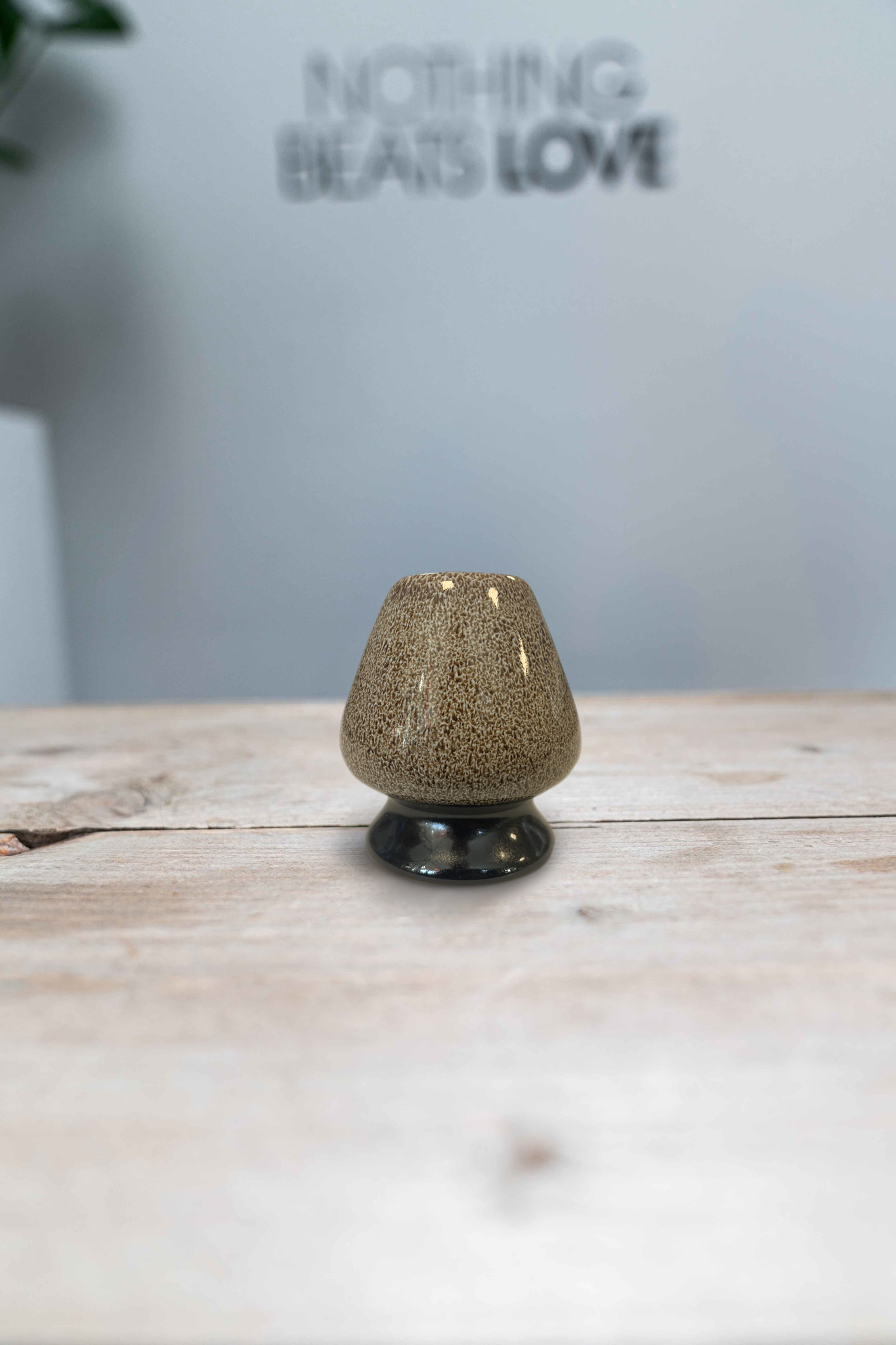 Matcha bowl & whisk houder - art shiny zand