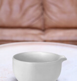 Matcha latte schenk bowl - wit (rond porselein)