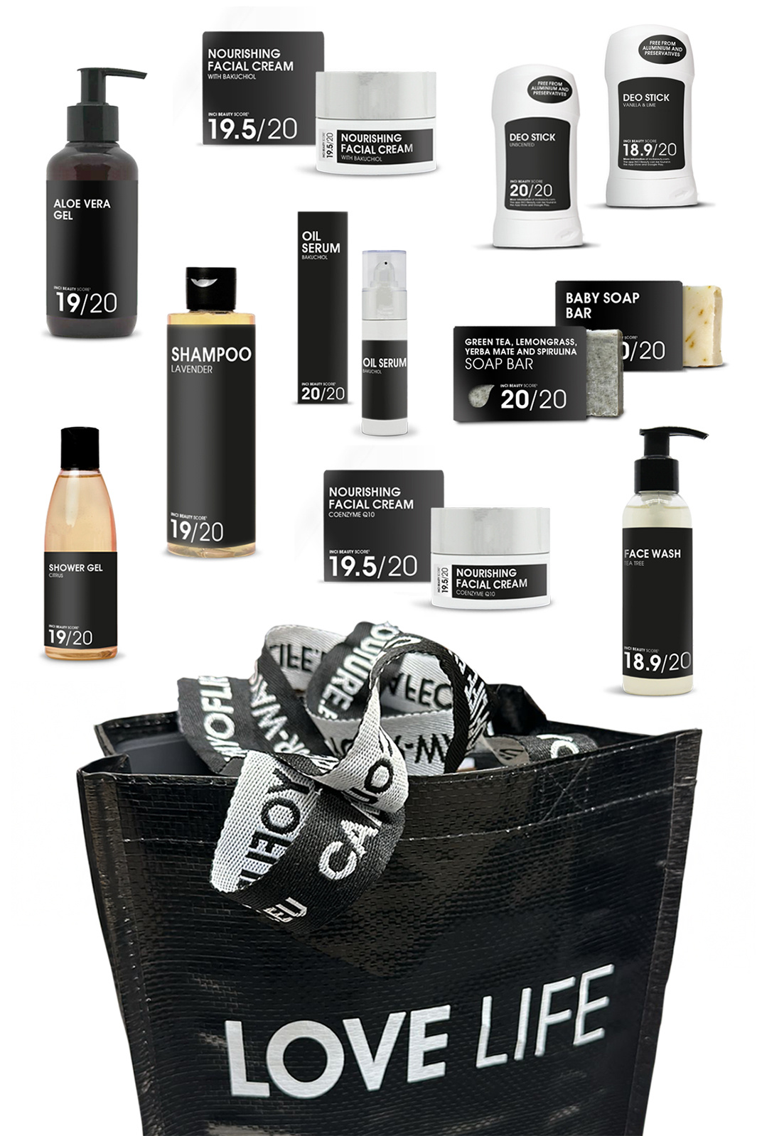 The ALL Package Deal - Natural Skin & Hair Care with Facial Crème Q10 & Bakuchiol