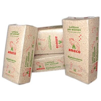 AMECO Pferdeeinstreu – 96 Ballen, extrem staubarm & saugstark