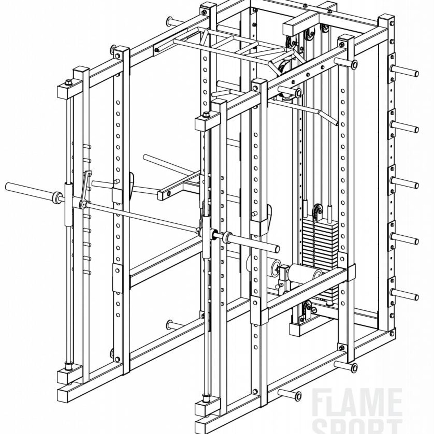 Multifunctional Power Rack (9B)