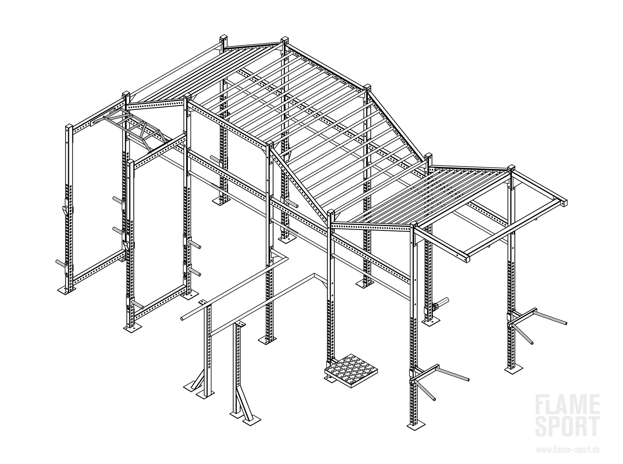 Power Station / Crossfit Rack / Rig (4T) FLAME SPORT - FLAME SPORT ...