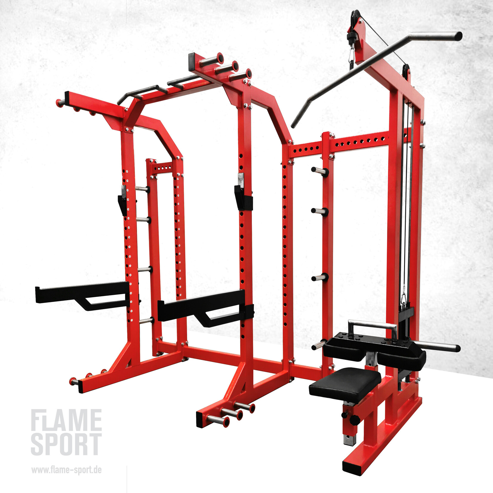 The Half Rack with Plate Loaded Lat Pulldown (9BX)