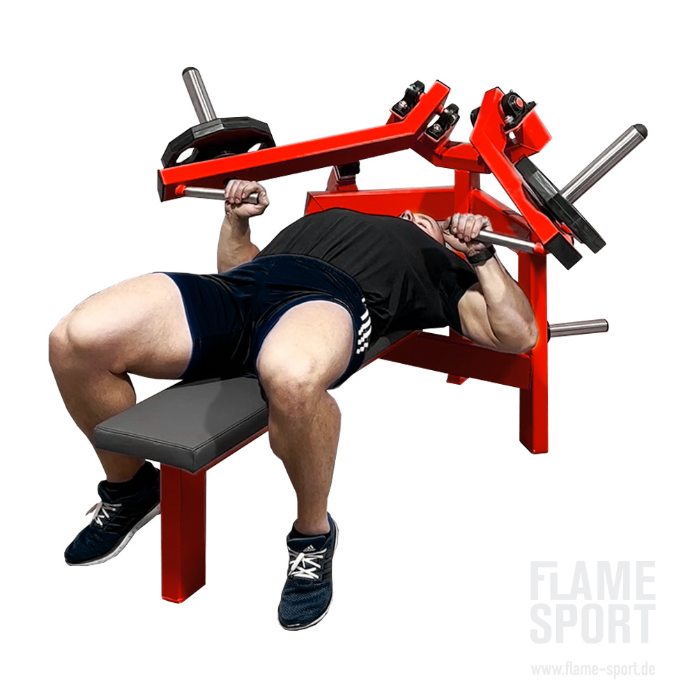 FLAME SPORT Flat Chest Press Machine (1AXX), Plate Loaded