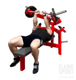 FLAME SPORT Flat Chest Press Machine (1AXX), Plate Loaded