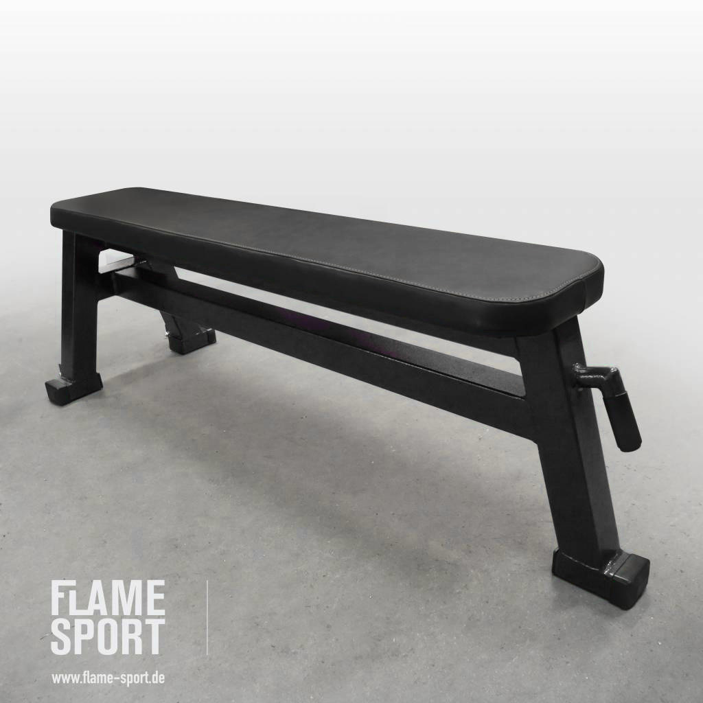 Flat Bench (1J) SPORT transport - Gym Equipment with / wheels Sport - Professional Flame FLAME