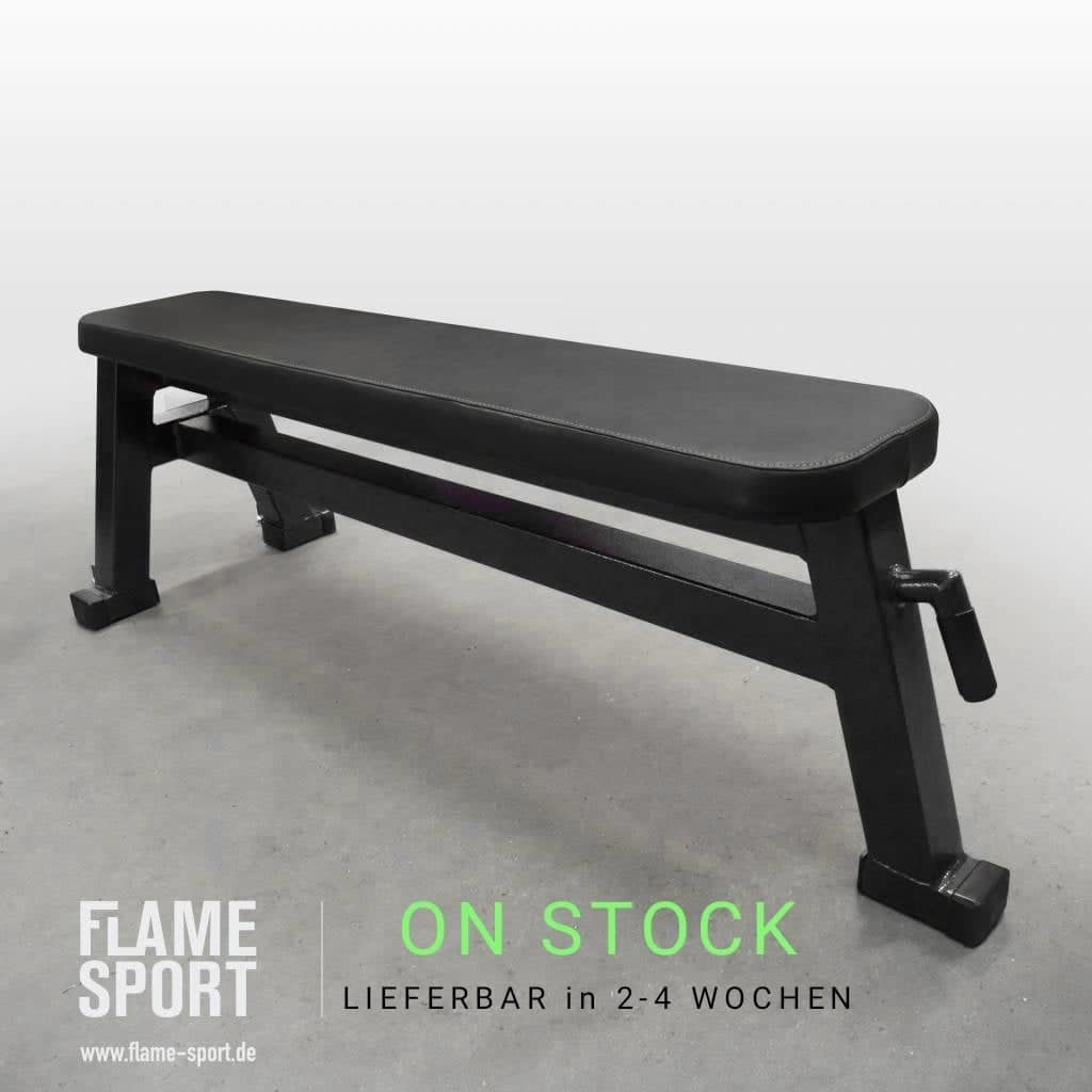 Flat Bench (1J) with transport wheels / Flame Sport - FLAME SPORT -  Professional Gym Equipment