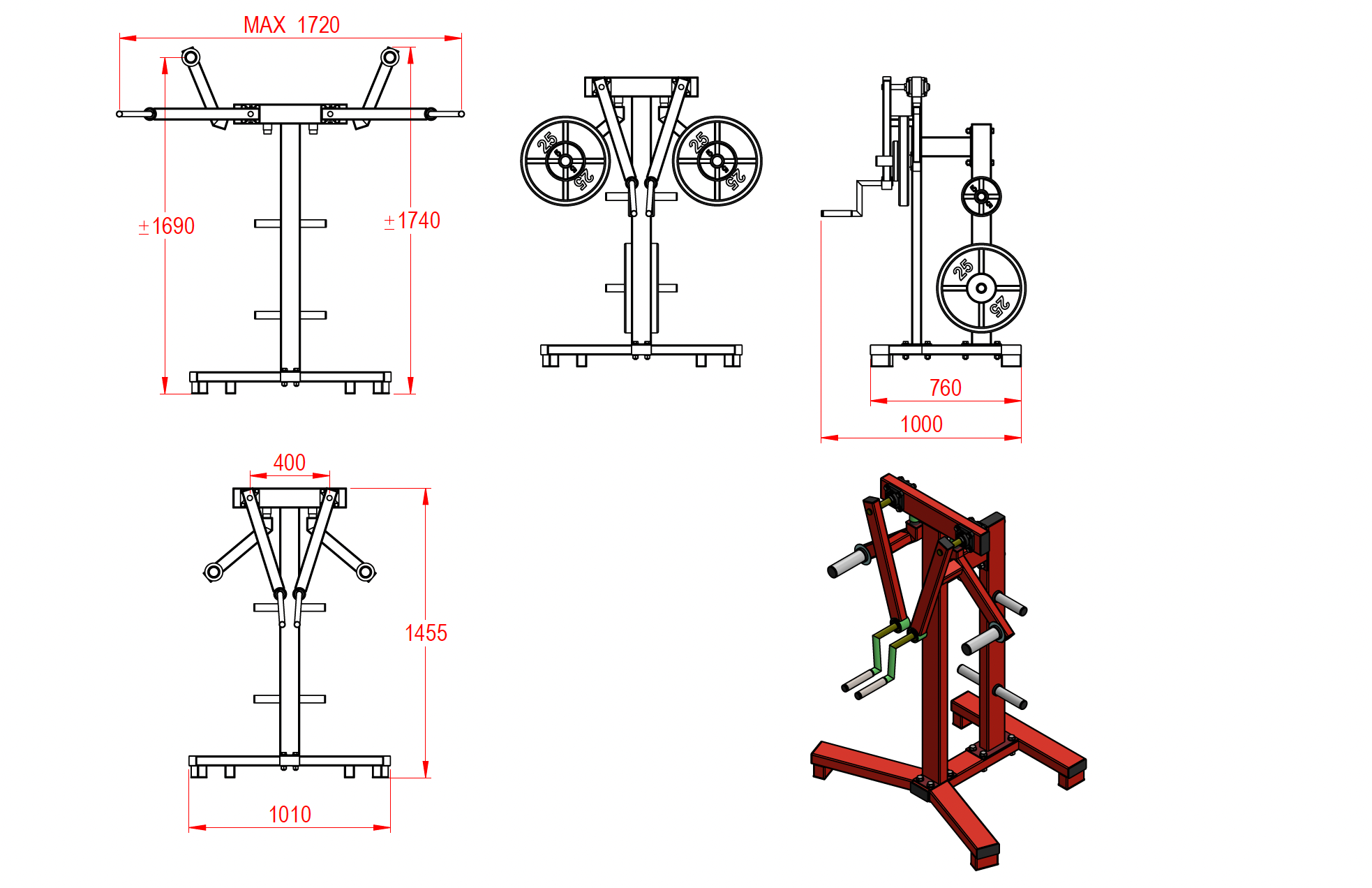 Seitheben Schulter Maschine (3PLX)