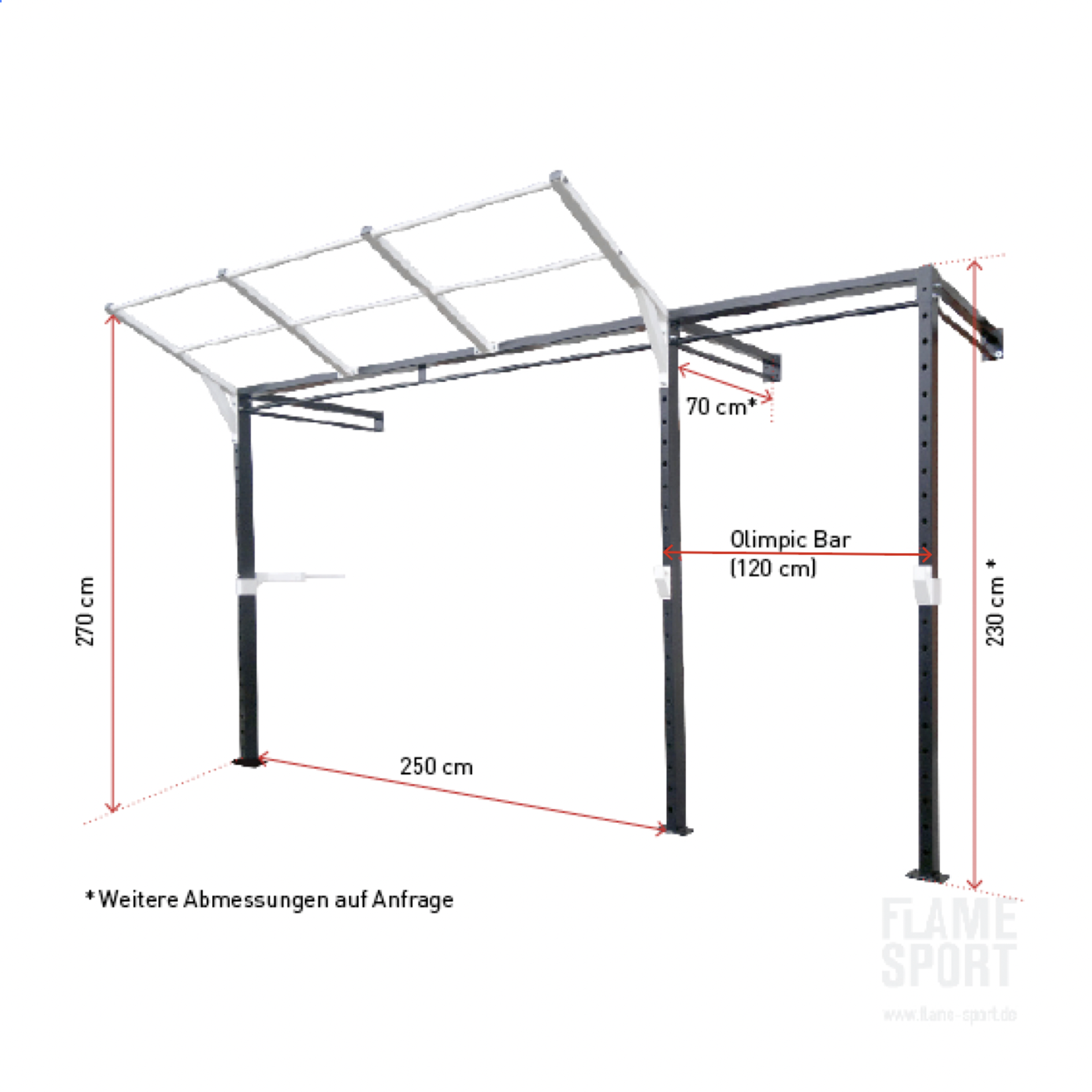 Wall Mounted Crossfit Rack (2T)