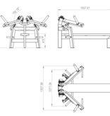 FLAME SPORT Brustpresse / Drückbankmaschine (1AXX) horizontal