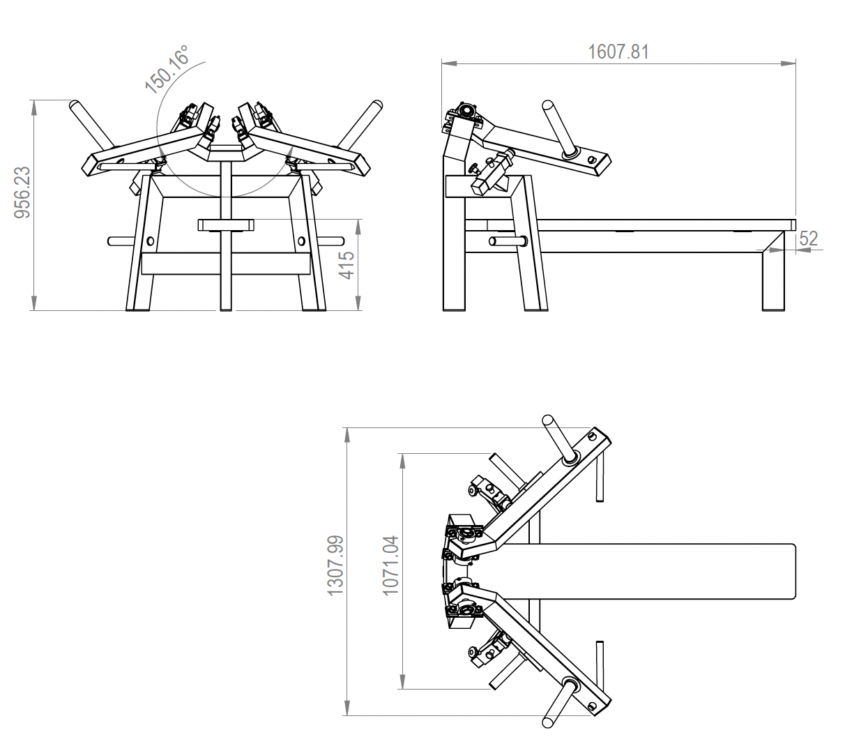 FLAME SPORT Flat Chest Press Machine (1AXX), Plate Loaded