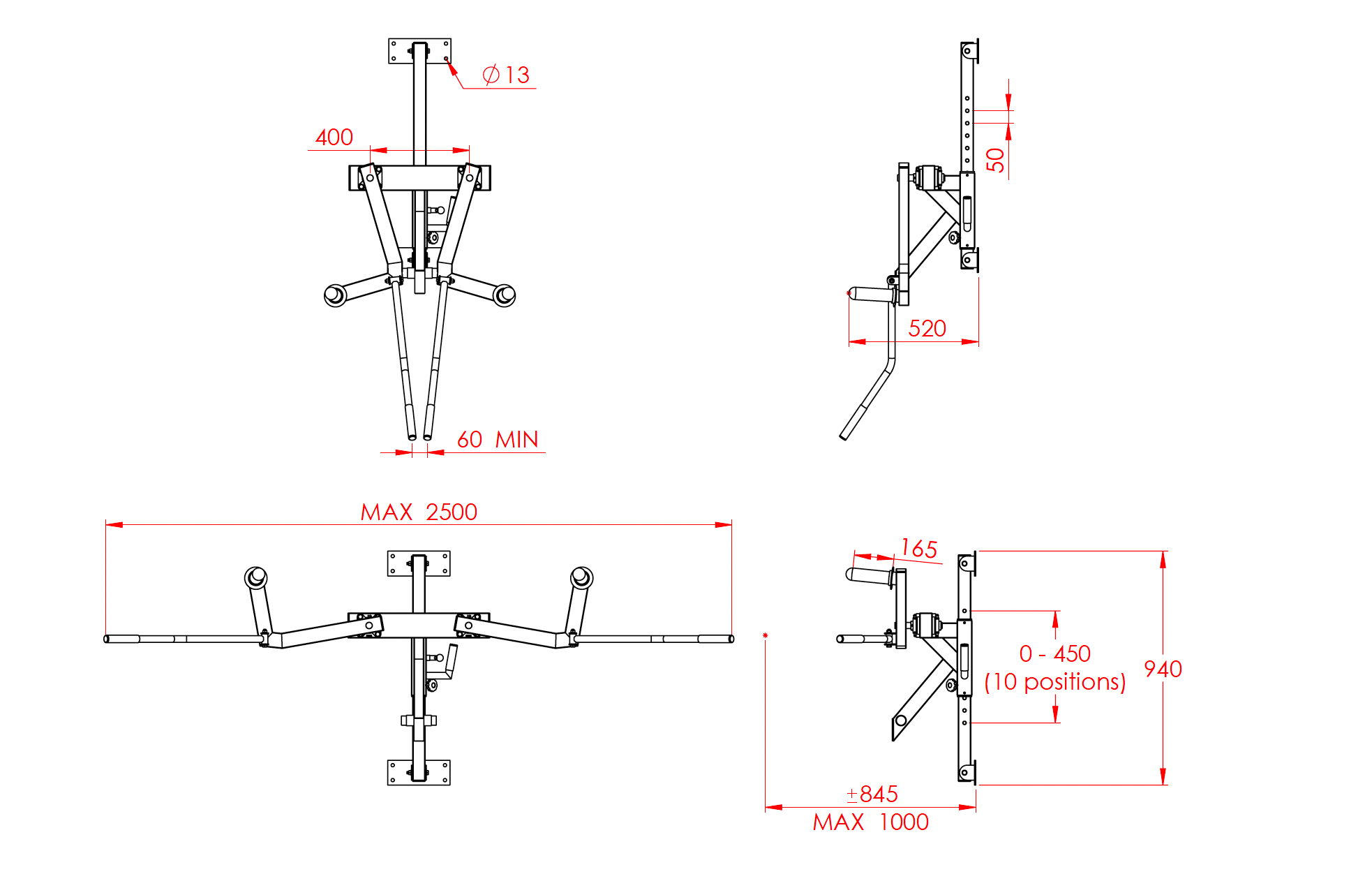 FLAME SPORT Lateral Shoulder Raise (3P) Plate Loaded - ON STOCK